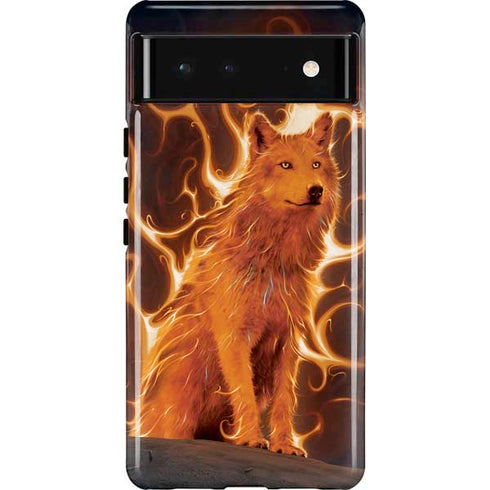 Phoenix Wolf by Vincent Hie Pixel Cases